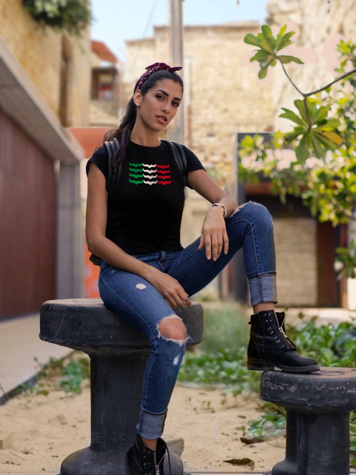 Keffiyeh - Women's Tee - StandUpStrong