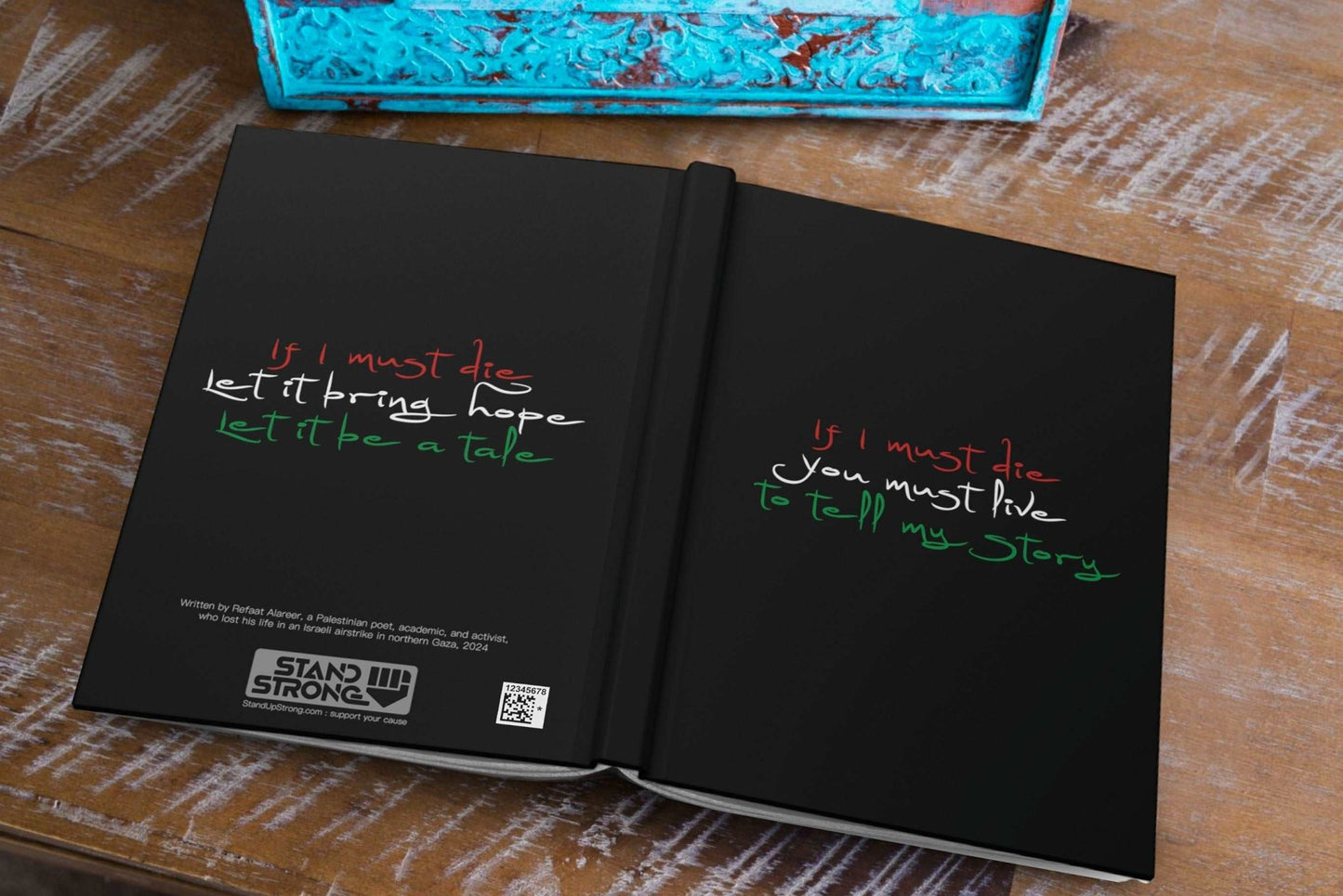 Refaat Alareer - Hardcover Journal - StandUpStrong